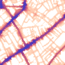 Daytime road noise heatmap for SW3 3RU