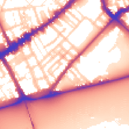 Daytime road noise heatmap for SW3 4AD