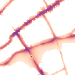 Night-time road noise heatmap for SW3 5DE