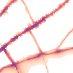 Night-time road noise heatmap for SW3 5NU