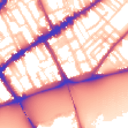 Daytime road noise heatmap for SW3 5NZ