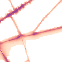 Night-time road noise heatmap for SW3 5QZ