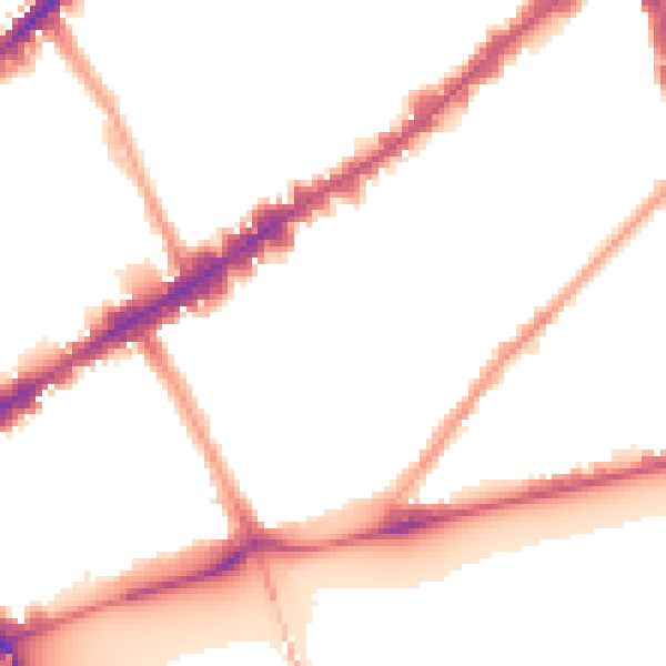 Night-time road noise heatmap for SW3 5SU