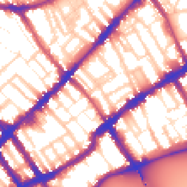 Daytime road noise heatmap for SW3 6AX