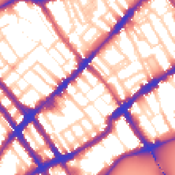 Daytime road noise heatmap for SW3 6BD