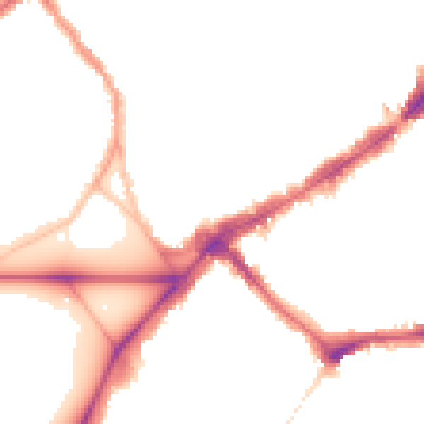 Night-time road noise heatmap for SW4 0BD