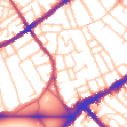 Daytime road noise heatmap for SW4 0DF