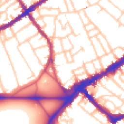 Daytime road noise heatmap for SW4 0DU
