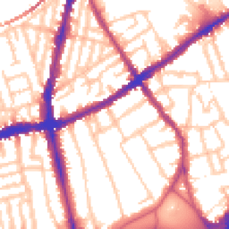 Daytime road noise heatmap for SW4 0LX