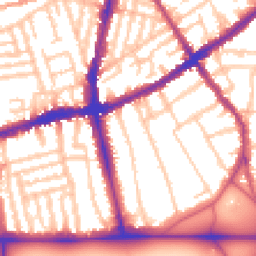 Daytime road noise heatmap for SW4 0NW