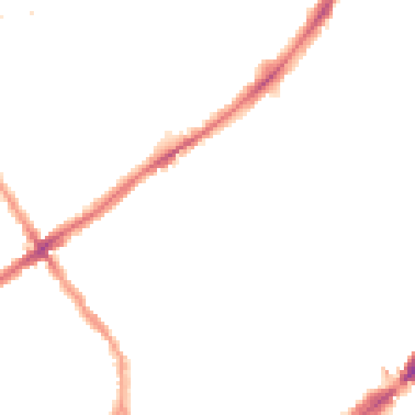 Night-time road noise heatmap for SW4 6LG