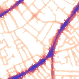 Daytime road noise heatmap for SW4 6LW
