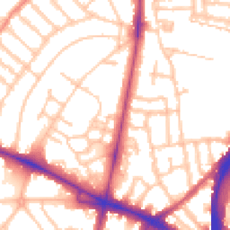 Daytime road noise heatmap for SW4 8EG