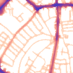 Daytime road noise heatmap for SW4 8QE