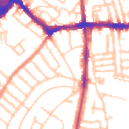 Daytime road noise heatmap for SW4 9QA