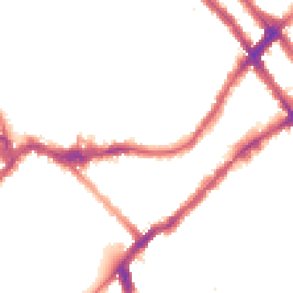 Night-time road noise heatmap for SW6 1DU