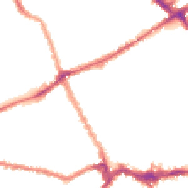Night-time road noise heatmap for SW6 1LW