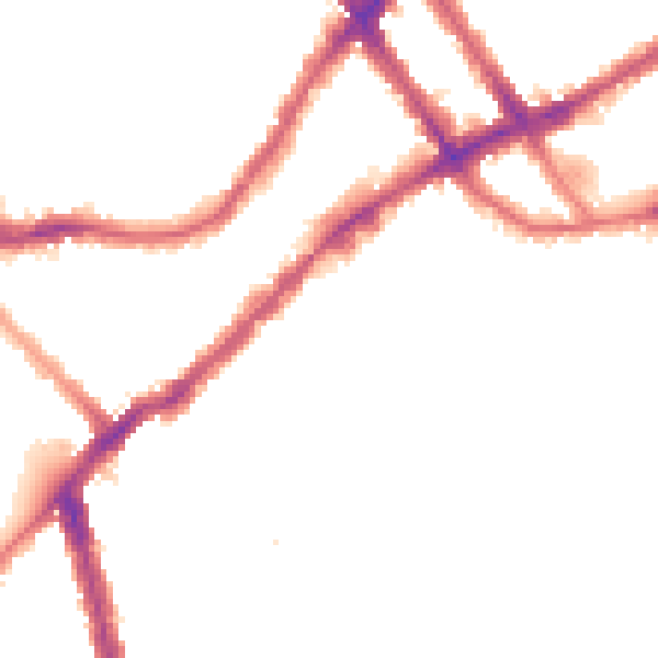 Night-time road noise heatmap for SW6 2EQ