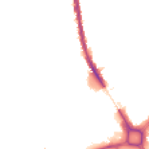 Night-time road noise heatmap for SW6 3ET