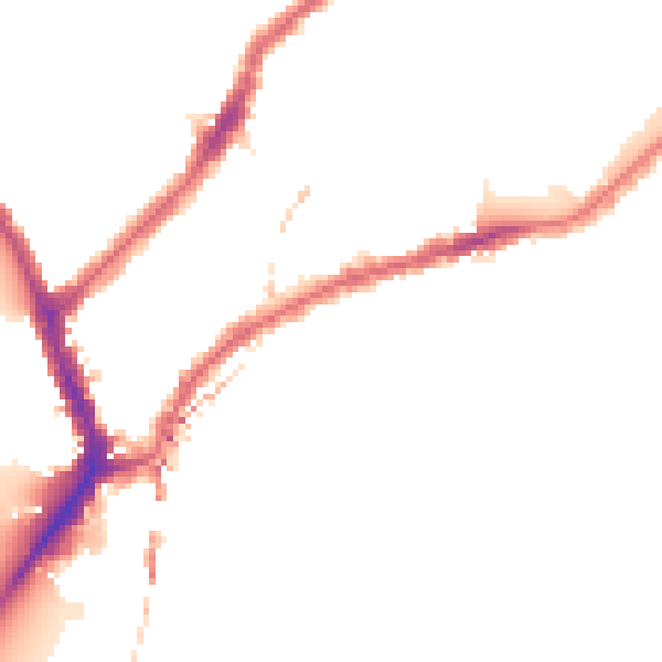 Night-time road noise heatmap for SW6 3QF