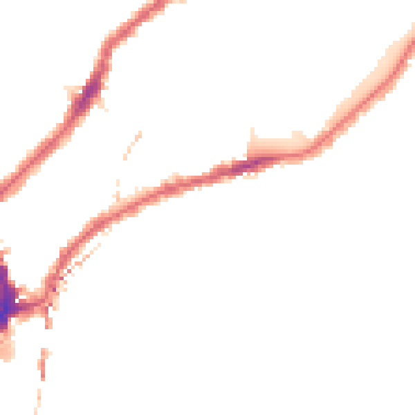 Night-time road noise heatmap for SW6 3RL