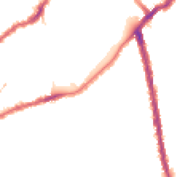 Night-time road noise heatmap for SW6 4SR