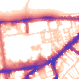 Daytime road noise heatmap for SW7 1AZ