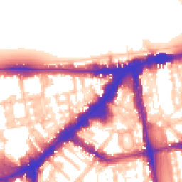 Daytime road noise heatmap for SW7 1DR