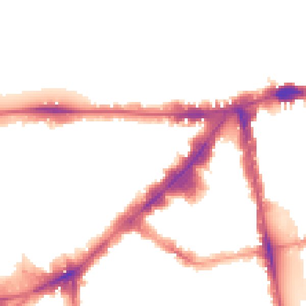 Night-time road noise heatmap for SW7 1DY