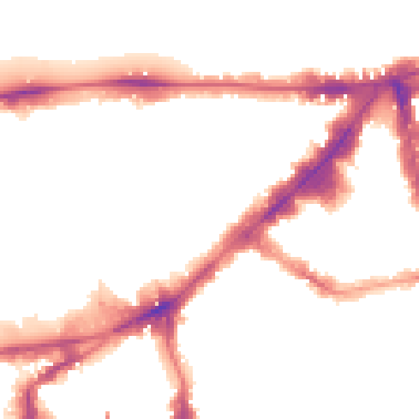Night-time road noise heatmap for SW7 1EQ