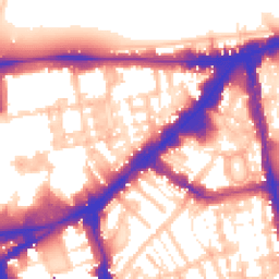 Daytime road noise heatmap for SW7 1ES