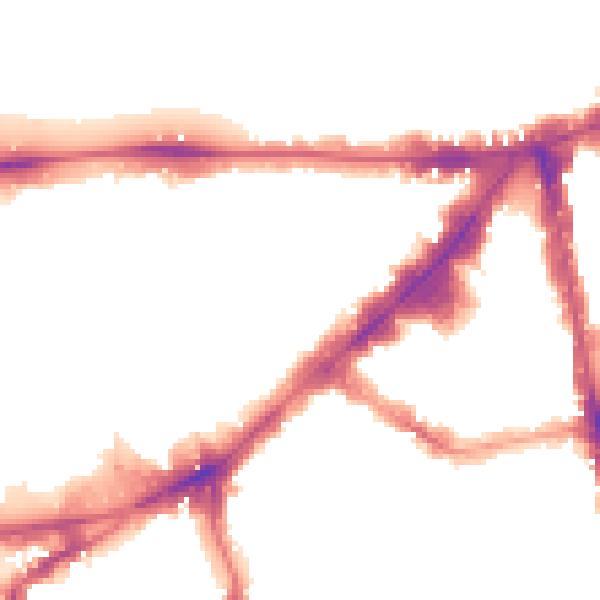 Night-time road noise heatmap for SW7 1HJ