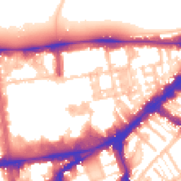 Daytime road noise heatmap for SW7 1HX