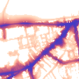 Daytime road noise heatmap for SW7 1JL