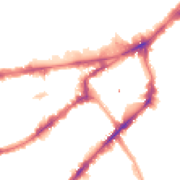Night-time road noise heatmap for SW7 2ND
