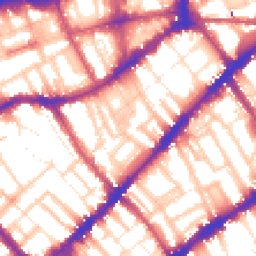 Daytime road noise heatmap for SW7 3BB