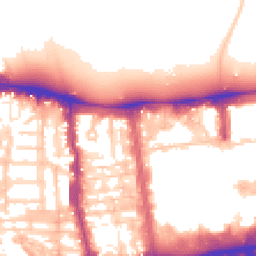 Daytime road noise heatmap for SW7 5EH