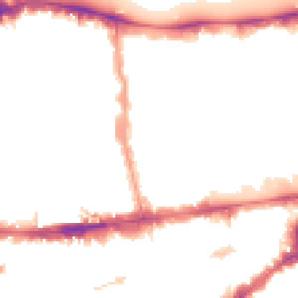 Night-time road noise heatmap for SW7 5NR