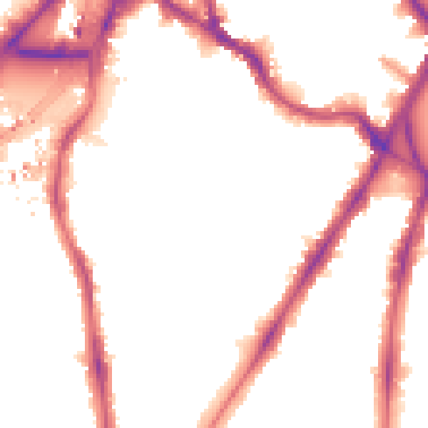 Night-time road noise heatmap for SW8 1AZ