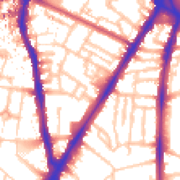 Daytime road noise heatmap for SW8 1BZ