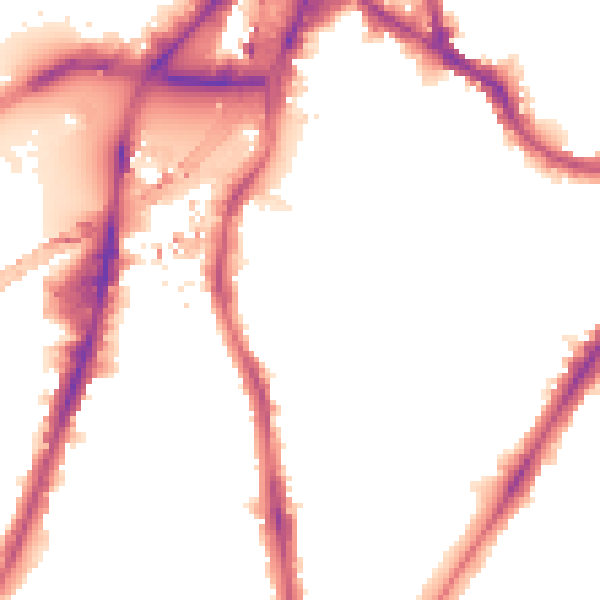 Night-time road noise heatmap for SW8 1EA