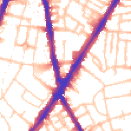 Daytime road noise heatmap for SW8 1HF