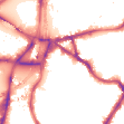 Night-time road noise heatmap for SW8 1TE