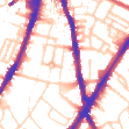 Daytime road noise heatmap for SW8 2DF