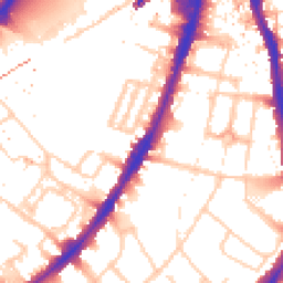 Daytime road noise heatmap for SW8 2JU