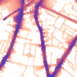Daytime road noise heatmap for SW8 2TN