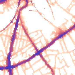 Daytime road noise heatmap for SW8 3AX