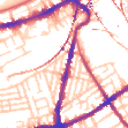 Daytime road noise heatmap for SW8 3PZ