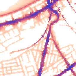 Daytime road noise heatmap for SW8 3QR