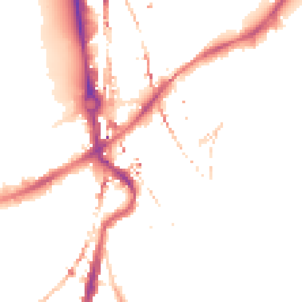Night-time road noise heatmap for SW8 4BE